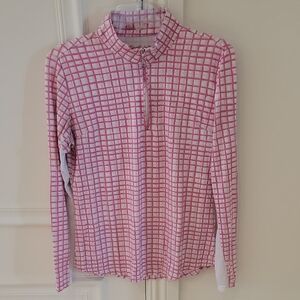 Pink Checkered Women Top